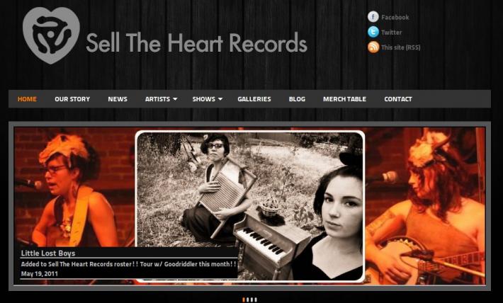 Sell The Heart Records has a new look designed by Burning Token